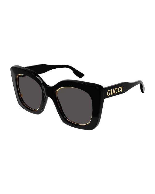 Logo Acetate Butterfly Sunglasses